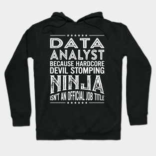 Data analyst Because Hardcore Devil Stomping Ninja Isn't An Official Job Title Hoodie